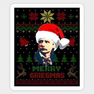 Edvard Grieg Merry Griegmas Funny Christmas Sticker